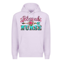 Lilac western blessed nurse pink floral arrow Premium Hoodie - BarkalooDesign