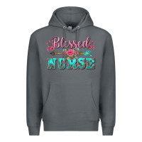 Rock western blessed nurse pink floral arrow Premium Hoodie - BarkalooDesign