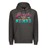 Smoke western blessed nurse pink floral arrow Premium Hoodie - BarkalooDesign