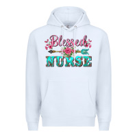 White western blessed nurse pink floral arrow Premium Hoodie - BarkalooDesign