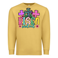 Antique Gold Easter Day He is risen indeed Premium Sweatshirt - OliviaCreatesArt