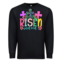 Black Easter Day He is risen indeed Premium Sweatshirt - OliviaCreatesArt