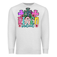 Oatmeal Heather Easter Day He is risen indeed Premium Sweatshirt - OliviaCreatesArt