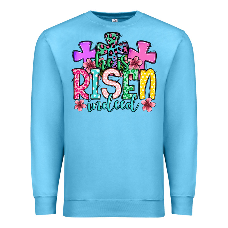 Easter Day He Is Risen Indeed Premium Sweatshirt by OliviaCreatesArt | Teevron