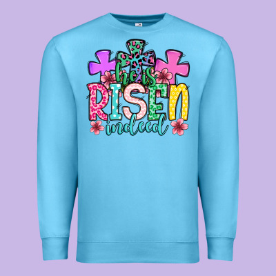 Easter Day He Is Risen Indeed Premium Sweatshirt Designed By Oliviacreatesart