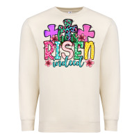 Sandshell Easter Day He is risen indeed Premium Sweatshirt - OliviaCreatesArt