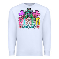 White Easter Day He is risen indeed Premium Sweatshirt - OliviaCreatesArt