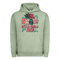 Pigment Oil Green oh ship it's a girls trip Urban Hoodie - MaliasSmallBusiness