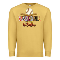 Antique Gold baseball is my valentine Premium Sweatshirt - RacoonDesign