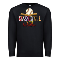 Black baseball is my valentine Premium Sweatshirt - RacoonDesign