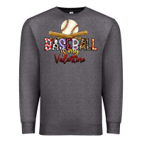 Charcoal Heather baseball is my valentine Premium Sweatshirt - RacoonDesign