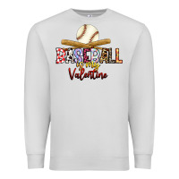 Dove Grey baseball is my valentine Premium Sweatshirt - RacoonDesign