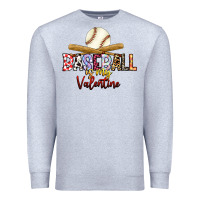 Heather Grey baseball is my valentine Premium Sweatshirt - RacoonDesign