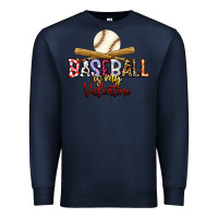 Navy baseball is my valentine Premium Sweatshirt - RacoonDesign