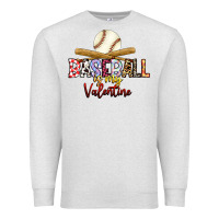 Oatmeal Heather baseball is my valentine Premium Sweatshirt - RacoonDesign