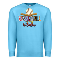 Ocean Blue baseball is my valentine Premium Sweatshirt - RacoonDesign