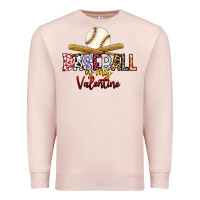 Pale Pink baseball is my valentine Premium Sweatshirt - RacoonDesign