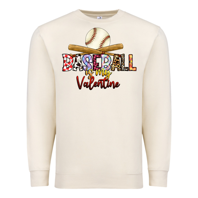 Baseball Is My Valentine Premium Sweatshirt by RacoonDesign | Teevron