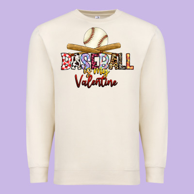Baseball Is My Valentine Premium Sweatshirt Designed By Racoondesign