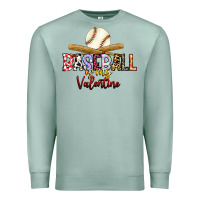 Seafoam baseball is my valentine Premium Sweatshirt - RacoonDesign