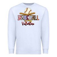 White baseball is my valentine Premium Sweatshirt - RacoonDesign