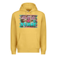 Antique Gold western blessed nurse pink floral arrow  background Premium Hoodie - BarkalooDesign