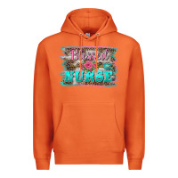 Carrot western blessed nurse pink floral arrow  background Premium Hoodie - BarkalooDesign