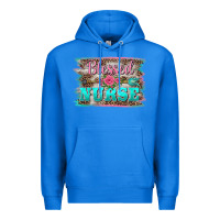 True Royal western blessed nurse pink floral arrow  background Premium Hoodie - BarkalooDesign