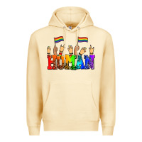 Pina Colada human with hands and pride flags Premium Hoodie - AdoDesignShop