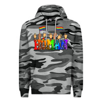 Slate Camo human with hands and pride flags Premium Hoodie - AdoDesignShop