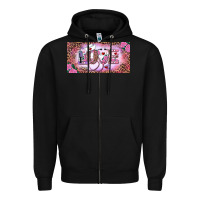 Black Valentine's Day Nurse Love Zipper Hoodie - RanaPortraitStore