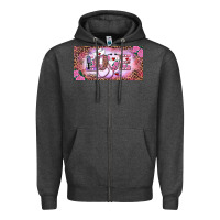 Charcoal Heather Valentine's Day Nurse Love Zipper Hoodie - RanaPortraitStore
