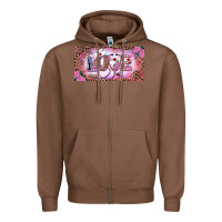 Chestnut Valentine's Day Nurse Love Zipper Hoodie - RanaPortraitStore