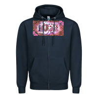 Navy Valentine's Day Nurse Love Zipper Hoodie - RanaPortraitStore