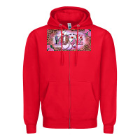 Red Valentine's Day Nurse Love Zipper Hoodie - RanaPortraitStore