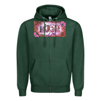 Sports Green Valentine's Day Nurse Love Zipper Hoodie - RanaPortraitStore