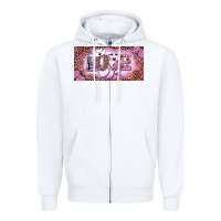 White Valentine's Day Nurse Love Zipper Hoodie - RanaPortraitStore