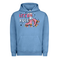 Pigment Pebble Blue let's roll Urban Hoodie - MaliasSmallBusiness