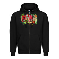 Black mama claus Zipper Hoodie - Zillion Design Studio