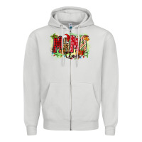 Dove Grey mama claus Zipper Hoodie - Zillion Design Studio