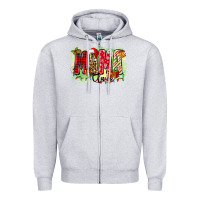Heather Grey mama claus Zipper Hoodie - Zillion Design Studio