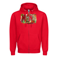 Red mama claus Zipper Hoodie - Zillion Design Studio