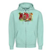 Seafoam mama claus Zipper Hoodie - Zillion Design Studio