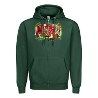 Sports Green mama claus Zipper Hoodie - Zillion Design Studio