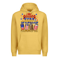 Antique Gold getting star spangled hammered Premium Hoodie - NancyCooperArtShop