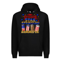 Black getting star spangled hammered Premium Hoodie - NancyCooperArtShop