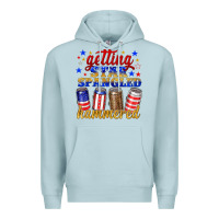 Blue Mist getting star spangled hammered Premium Hoodie - NancyCooperArtShop