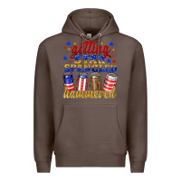 Coffee getting star spangled hammered Premium Hoodie - NancyCooperArtShop