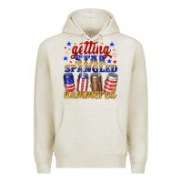 Oatmeal Heather getting star spangled hammered Premium Hoodie - NancyCooperArtShop