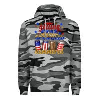 Slate Camo getting star spangled hammered Premium Hoodie - NancyCooperArtShop